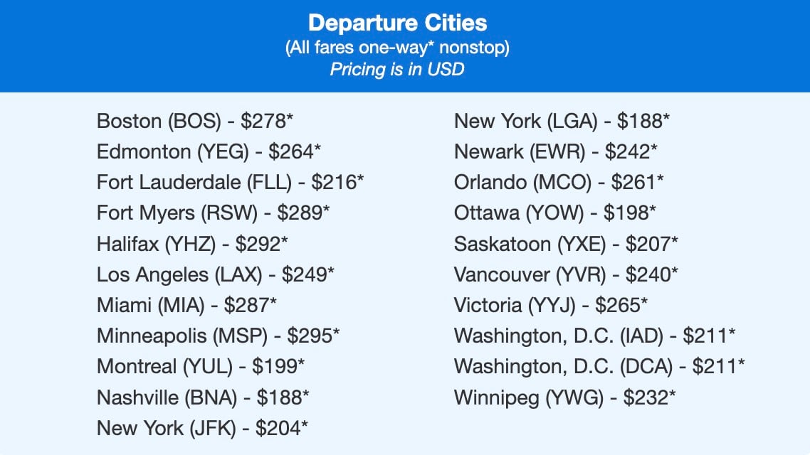 Nonstop flights to Toronto under $300 roundtrip. 